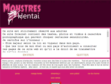 Tablet Screenshot of monstres-hentai.com